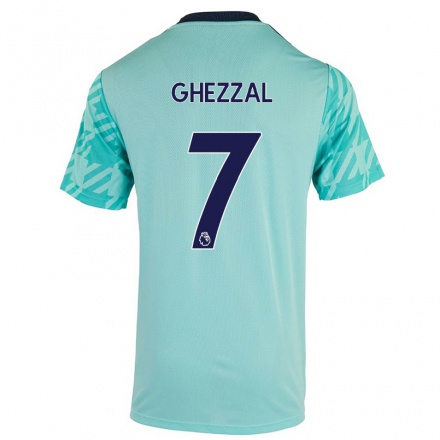 Homme Football Maillot Rachid Ghezzal #7 Vert Clair Tenues Extérieur 2021/22 T-Shirt