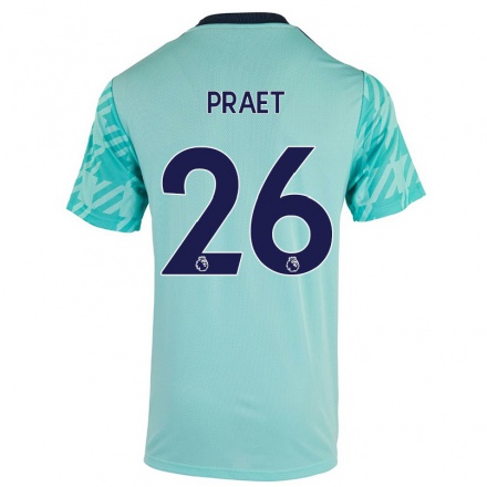 Homme Football Maillot Dennis Praet #26 Vert Clair Tenues Extérieur 2021/22 T-Shirt