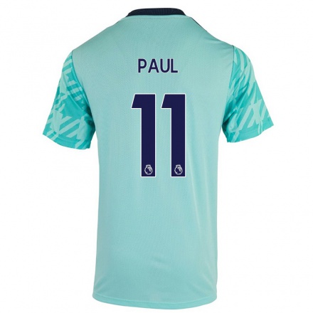 Homme Football Maillot Lachante Paul #11 Vert Clair Tenues Extérieur 2021/22 T-Shirt