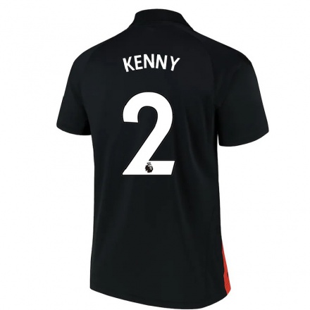 Homme Football Maillot Jonjoe Kenny #2 Le Noir Tenues Extérieur 2021/22 T-Shirt