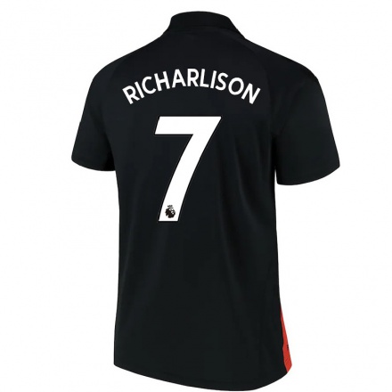Homme Football Maillot Richarlison #7 Le Noir Tenues Extérieur 2021/22 T-Shirt
