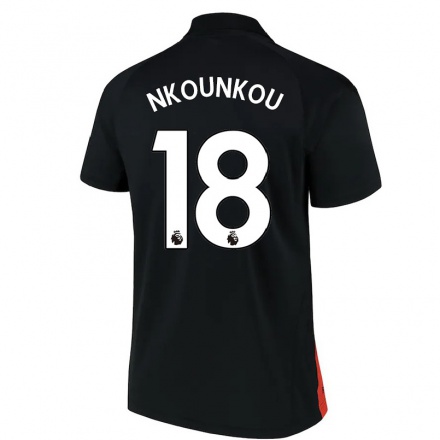 Homme Football Maillot Niels Nkounkou #18 Le Noir Tenues Extérieur 2021/22 T-Shirt