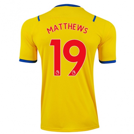 Homme Football Maillot Remi Matthews #19 Jaune Tenues Extérieur 2021/22 T-Shirt