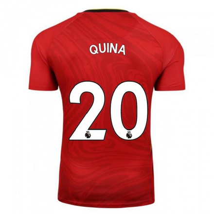 Homme Football Maillot Domingos Quina #20 Rouge Tenues Extérieur 2021/22 T-shirt