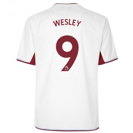 Homme Football Maillot Wesley #9 Crème Tenues Extérieur 2021/22 T-Shirt