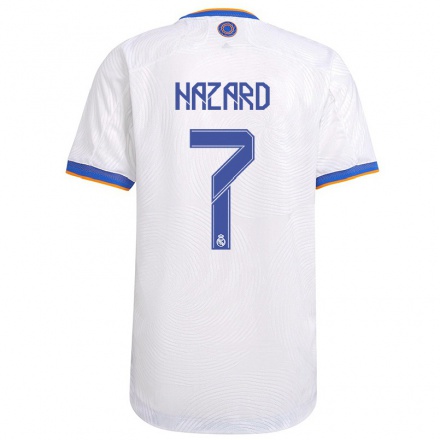 Homme Football Maillot Eden Hazard #7 Blanche Tenues Domicile 2021/22 T-Shirt