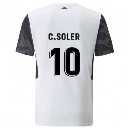 Homme Football Maillot Carlos Soler #10 Blanche Tenues Domicile 2021/22 T-shirt