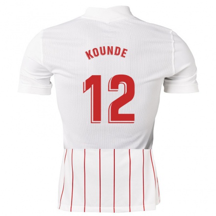 Homme Football Maillot Jules Kounde #12 Blanche Tenues Domicile 2021/22 T-shirt