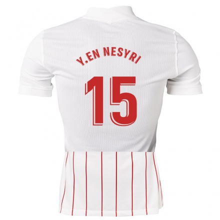 Homme Football Maillot Youssef En-Nesyri #15 Blanche Tenues Domicile 2021/22 T-Shirt
