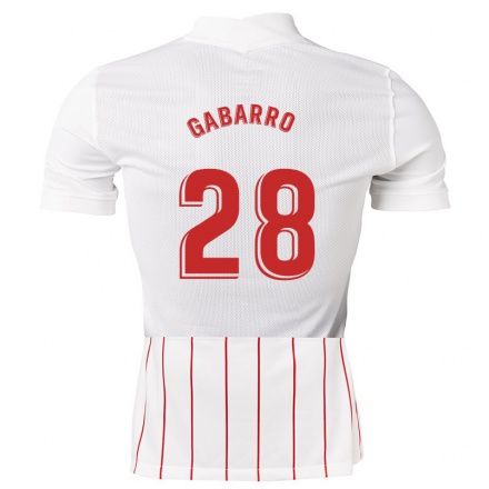 Homme Football Maillot Inma Gabarro #28 Blanche Tenues Domicile 2021/22 T-shirt