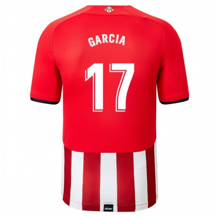 Homme Football Maillot Lucia Garcia #17 Rouge Blanc Tenues Domicile 2021/22 T-shirt