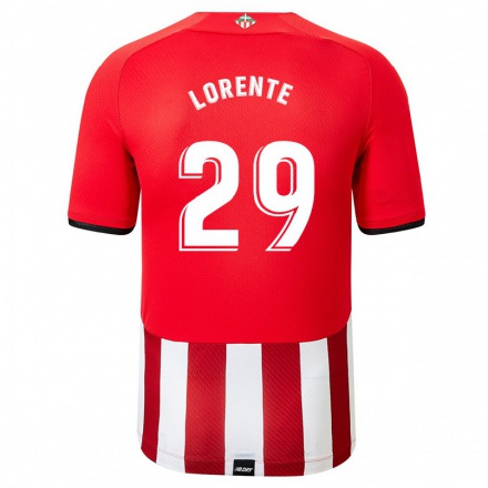 Homme Football Maillot Ander Lorente #29 Rouge Blanc Tenues Domicile 2021/22 T-Shirt