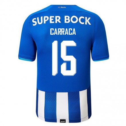 Homme Football Maillot Carraca #15 Bleu Royal Tenues Domicile 2021/22 T-Shirt