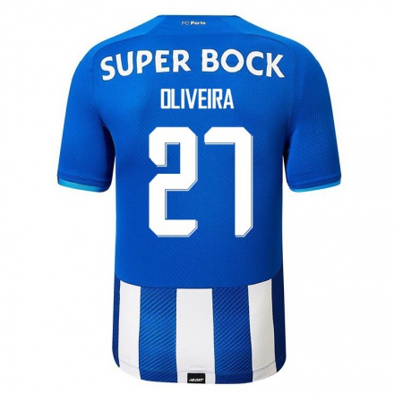 Homme Football Maillot Sergio Oliveira #27 Bleu Royal Tenues Domicile 2021/22 T-Shirt