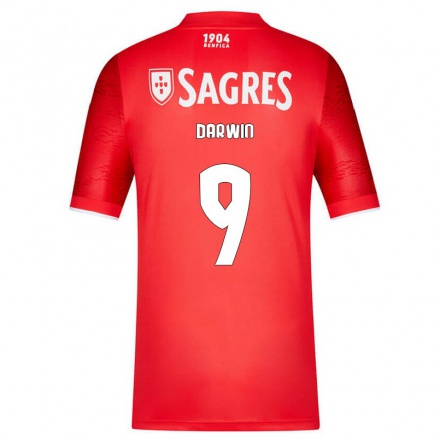 Homme Football Maillot Darwin Nunez #9 Rouge Tenues Domicile 2021/22 T-Shirt