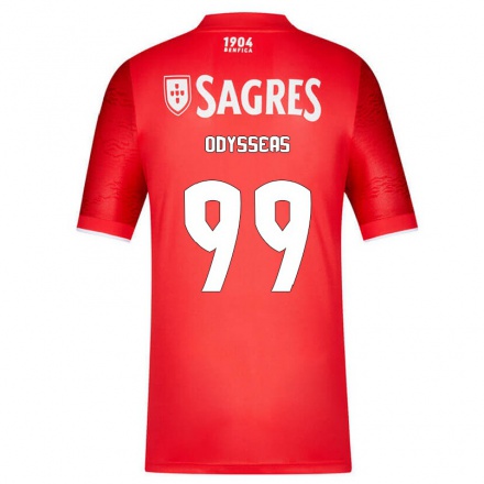 Homme Football Maillot Odysseas Vlachodimos #99 Rouge Tenues Domicile 2021/22 T-shirt