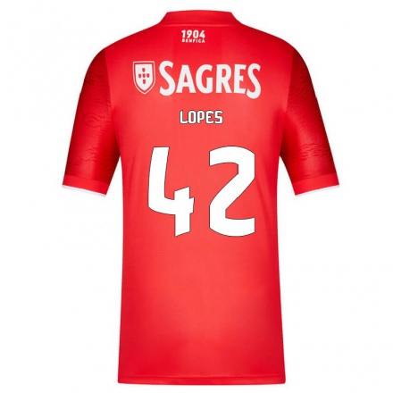 Homme Football Maillot Luis Lopes #42 Rouge Tenues Domicile 2021/22 T-Shirt