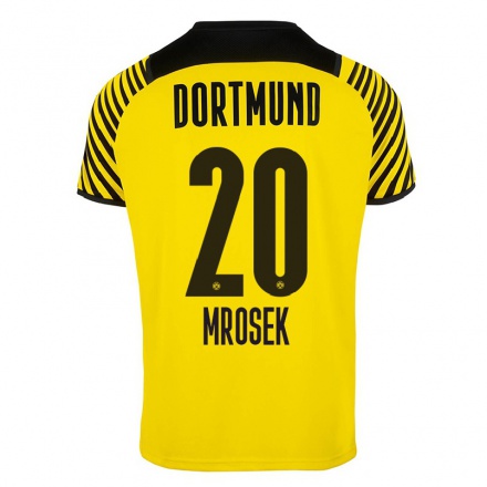 Homme Football Maillot Noah Mrosek #20 Jaune Tenues Domicile 2021/22 T-Shirt