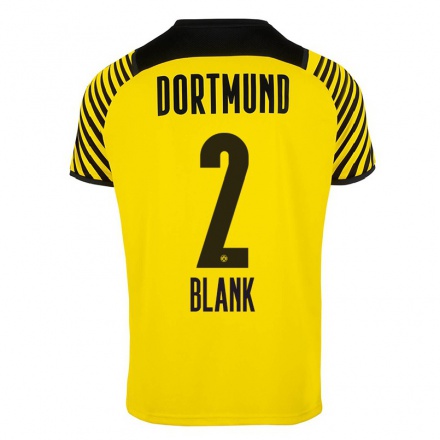 Homme Football Maillot Hendry Blank #2 Jaune Tenues Domicile 2021/22 T-shirt