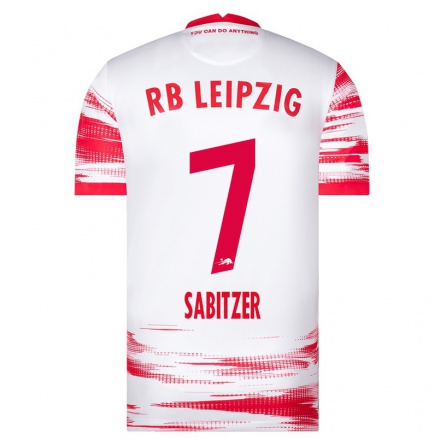 Homme Football Maillot Marcel Sabitzer #7 Rouge Blanc Tenues Domicile 2021/22 T-shirt