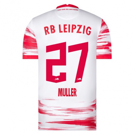 Homme Football Maillot Marlene Muller #27 Rouge Blanc Tenues Domicile 2021/22 T-Shirt