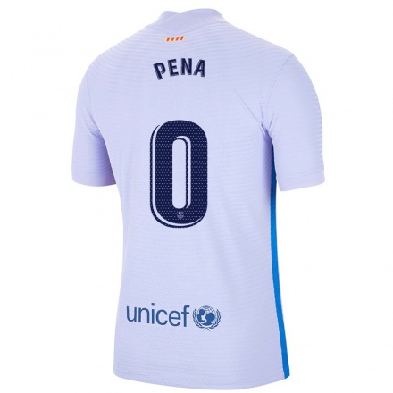 Homme Football Maillot Inaki Pena #0 Mauve Clair Tenues Extérieur 2021/22 T-Shirt