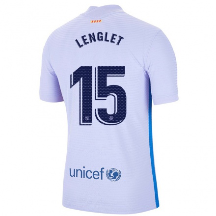 Homme Football Maillot Clement Lenglet #15 Mauve Clair Tenues Extérieur 2021/22 T-Shirt