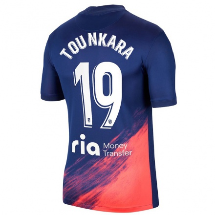 Homme Football Maillot Aissatou Tounkara #19 Bleu Foncé Orange Tenues Extérieur 2021/22 T-Shirt