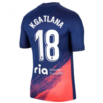 Homme Football Maillot Thembi Kgatlana #18 Bleu Foncé Orange Tenues Extérieur 2021/22 T-Shirt