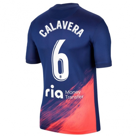 Homme Football Maillot Josep Calavera #6 Bleu Foncé Orange Tenues Extérieur 2021/22 T-Shirt