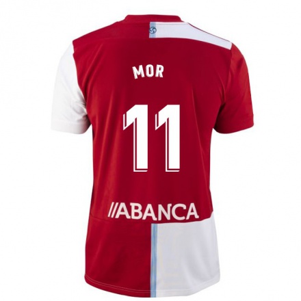 Homme Football Maillot Emre Mor #11 Rouge Blanc Tenues Extérieur 2021/22 T-Shirt