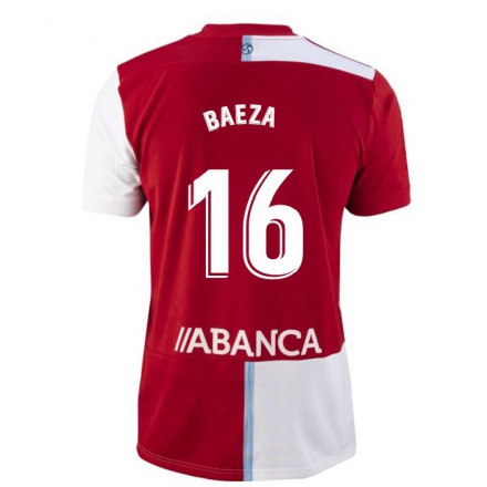 Homme Football Maillot Miguel Baeza #16 Rouge Blanc Tenues Extérieur 2021/22 T-Shirt