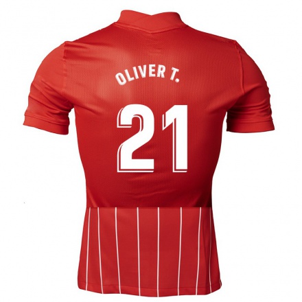 Homme Football Maillot Oliver Torres #21 Rouge Foncé Tenues Extérieur 2021/22 T-Shirt