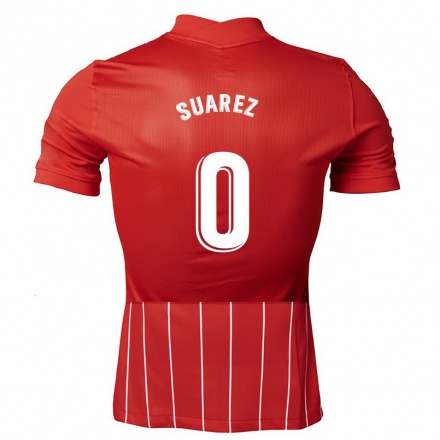 Homme Football Maillot Emilio Suarez #0 Rouge Foncé Tenues Extérieur 2021/22 T-Shirt