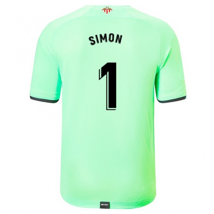 Homme Football Maillot Unai Simon #1 Vert Clair Tenues Extérieur 2021/22 T-Shirt