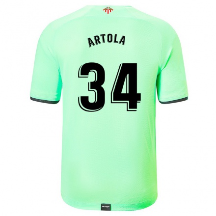 Homme Football Maillot Juan Artola #34 Vert Clair Tenues Extérieur 2021/22 T-shirt