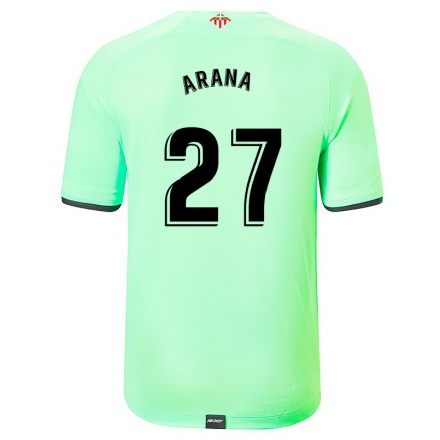 Homme Football Maillot Ainhize Arana #27 Vert Clair Tenues Extérieur 2021/22 T-shirt
