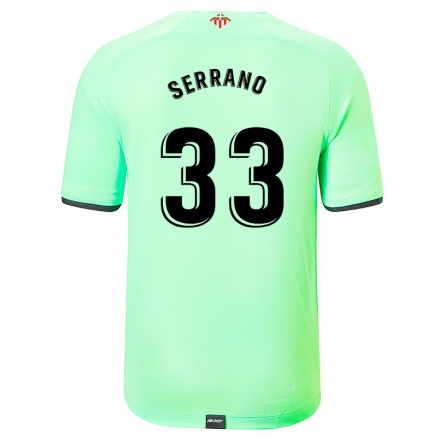 Homme Football Maillot Nico Serrano #33 Vert Clair Tenues Extérieur 2021/22 T-Shirt