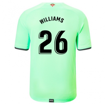 Homme Football Maillot Nico Williams #26 Vert Clair Tenues Extérieur 2021/22 T-Shirt