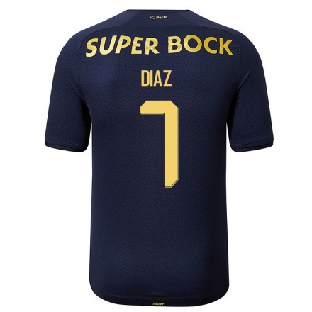 Homme Football Maillot Luis Diaz #7 Bleu Marin Tenues Extérieur 2021/22 T-Shirt