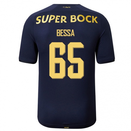 Homme Football Maillot Diogo Bessa #65 Bleu Marin Tenues Extérieur 2021/22 T-Shirt