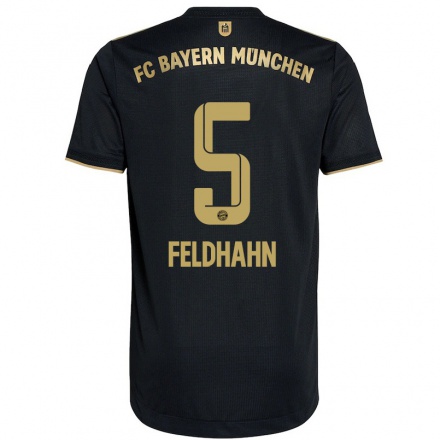 Homme Football Maillot Nicolas Feldhahn #5 Le Noir Tenues Extérieur 2021/22 T-shirt