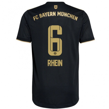 Homme Football Maillot Torben Rhein #6 Le Noir Tenues Extérieur 2021/22 T-Shirt