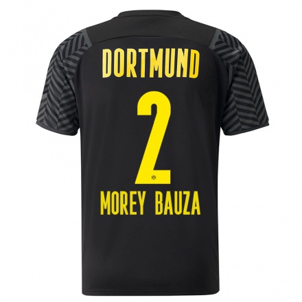 Homme Football Maillot Mateu Morey Bauza #2 Gris Noir Tenues Extérieur 2021/22 T-Shirt