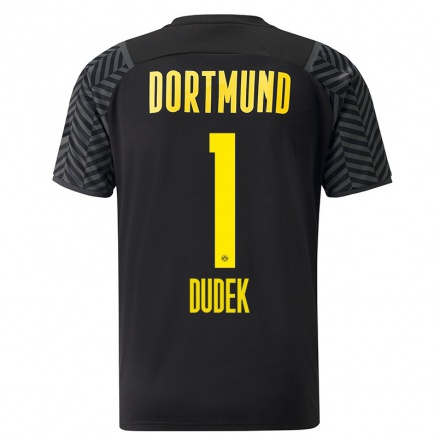 Homme Football Maillot Daniel Dudek #1 Gris Noir Tenues Extérieur 2021/22 T-Shirt