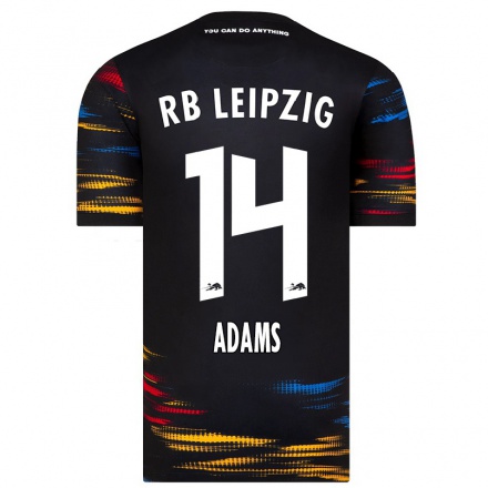 Homme Football Maillot Tyler Adams #14 Noir Jaune Tenues Extérieur 2021/22 T-Shirt