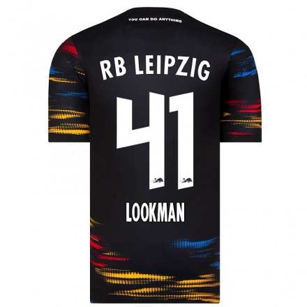 Homme Football Maillot Ademola Lookman #41 Noir Jaune Tenues Extérieur 2021/22 T-Shirt