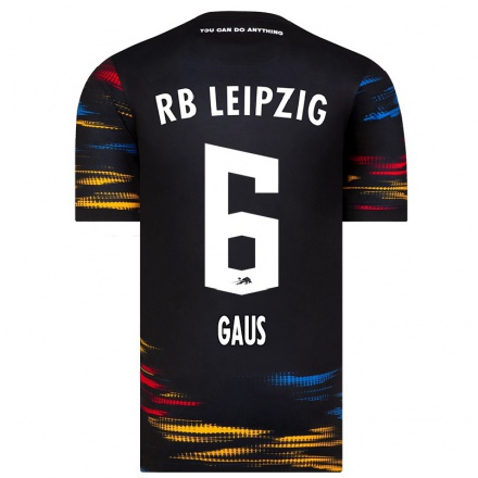 Homme Football Maillot Franziska Gaus #6 Noir Jaune Tenues Extérieur 2021/22 T-Shirt