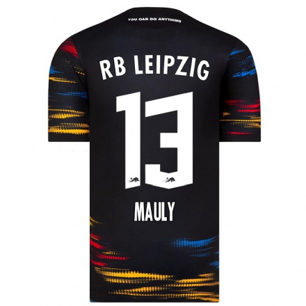 Homme Football Maillot Lea Mauly #13 Noir Jaune Tenues Extérieur 2021/22 T-Shirt
