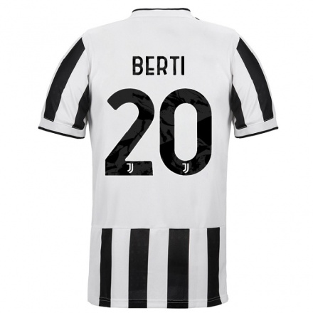 Homme Football Maillot Alice Berti #20 Blanc Noir Tenues Domicile 2021/22 T-Shirt
